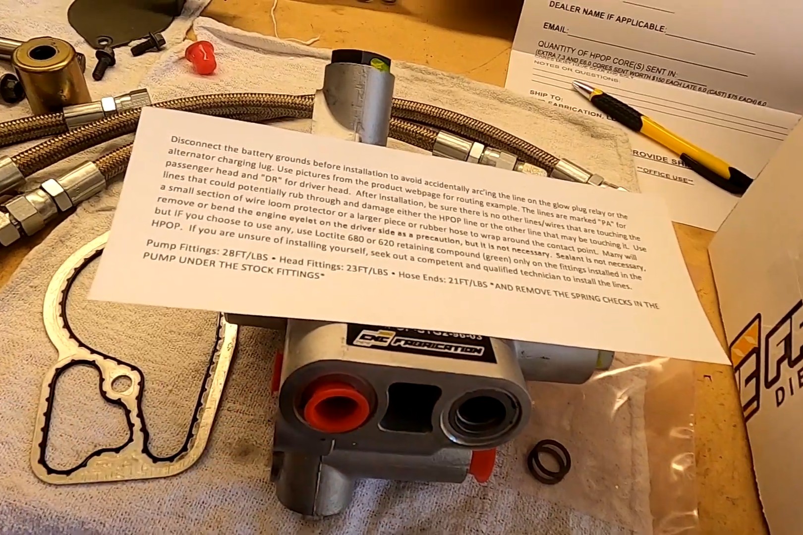 Reviving A 7.3L Power Stroke: CNC Stage 2 HPOP Install Process