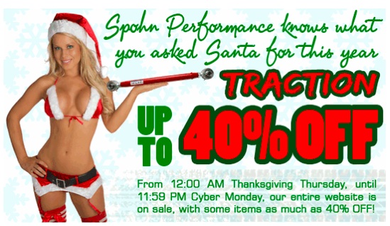 Spohn Performance Holiday Sale Kicks Off on Thanksgiving
