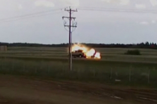 VIDEO: Truck Gets Struck By Lightning While Driving