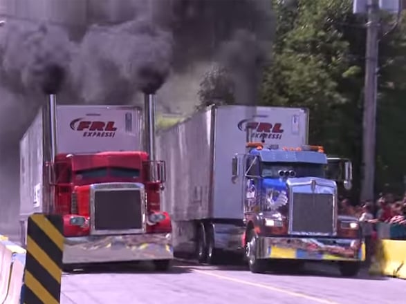 Video: Big Rig Drag Racing Takes Center Stage In Quebec!