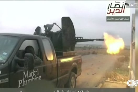Company Truck Now Anti-Aircraft Firing Weapon In Syria
