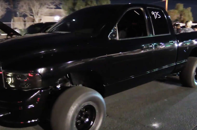 Video: Wicked 4-Wheel Drive Dodge Ram Runs 9's!