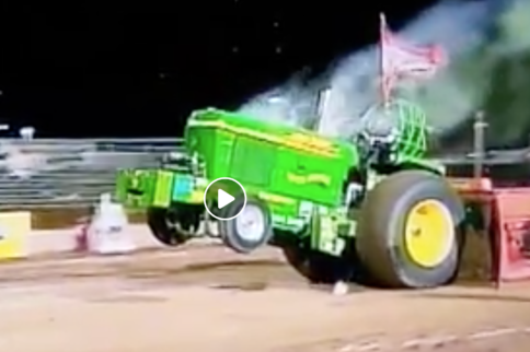 VIDEO: John Deere Sled Pull Gone Wrong!